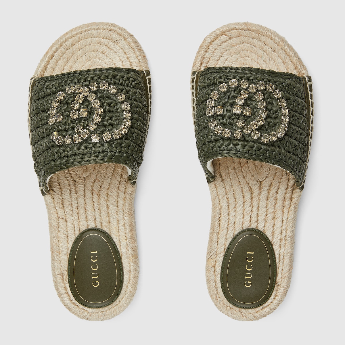 Gucci Women’s espadrille with crystal Interlocking G - Image 4